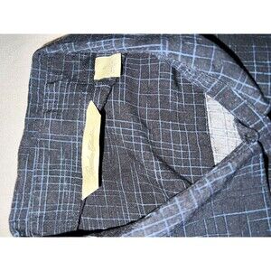 Paradise Collection Mens L Black/Blue Hawaiian Geometric SS Button-Up Shirt